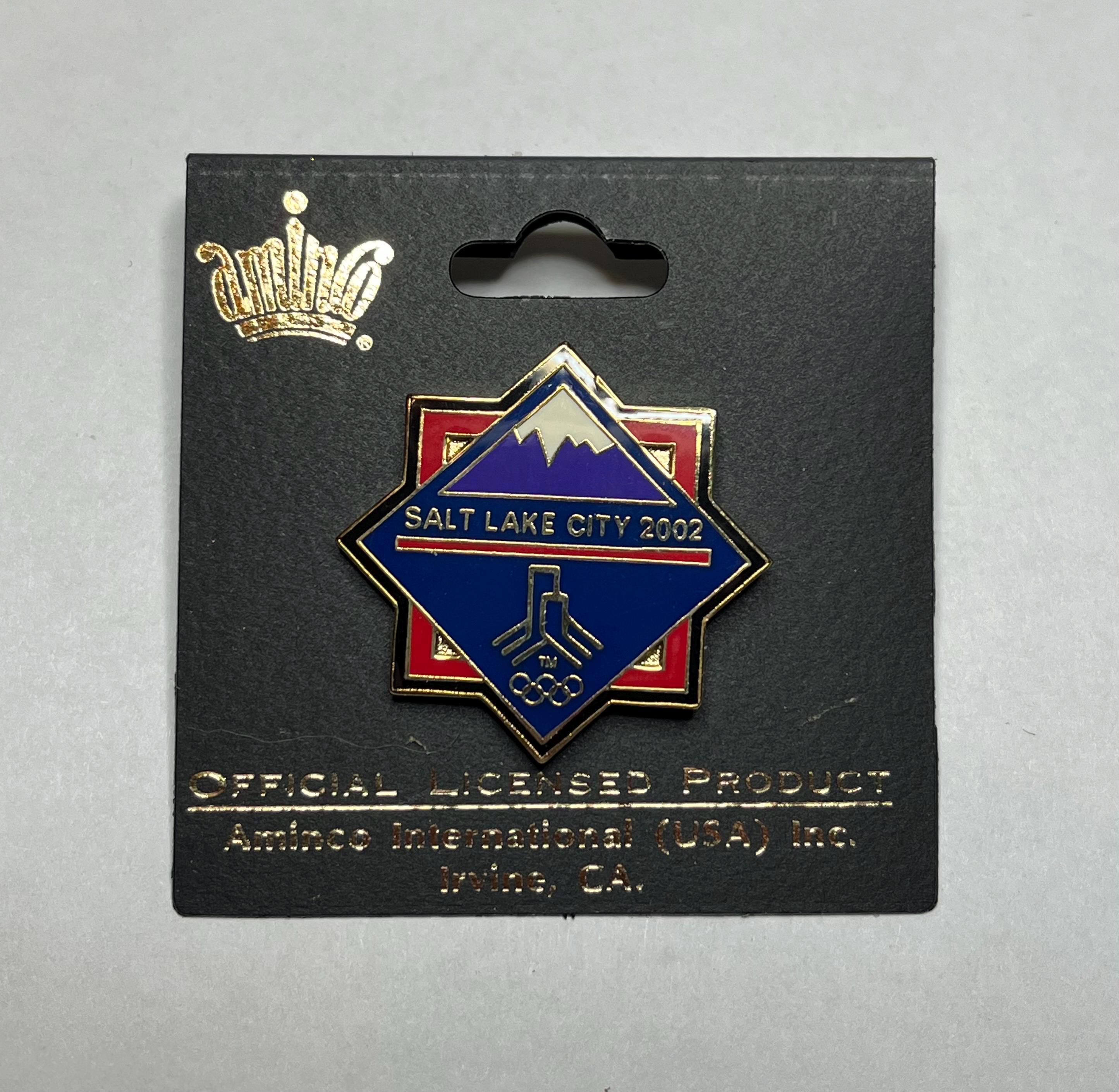 2002 SLC Olympic Pin With Bid Logo ~ Salt Lake City ~ Vintage