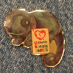 McDonald&#39;s ty teenie BEANIE BABIES Crew Lapel Pin ~ Iggy the Iguana ~ 1999 Vintage