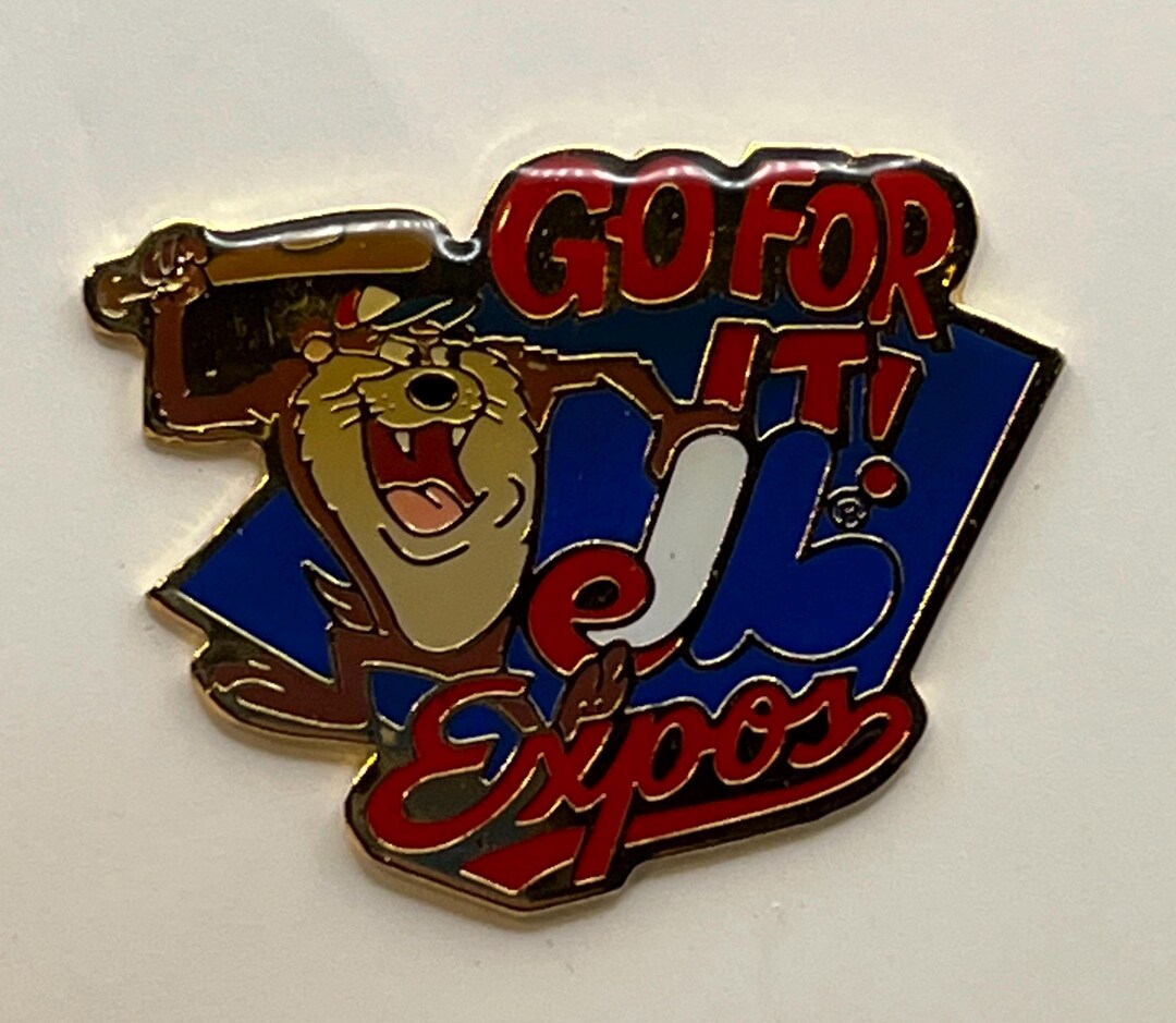 USA　ヴィンテージ　 バーウッド 　アニマルサーカストレイン ウォールデコ Montreal Expos Vintage 1992 Pin ~ Looney Tunes ~ Taz ~tasmanian