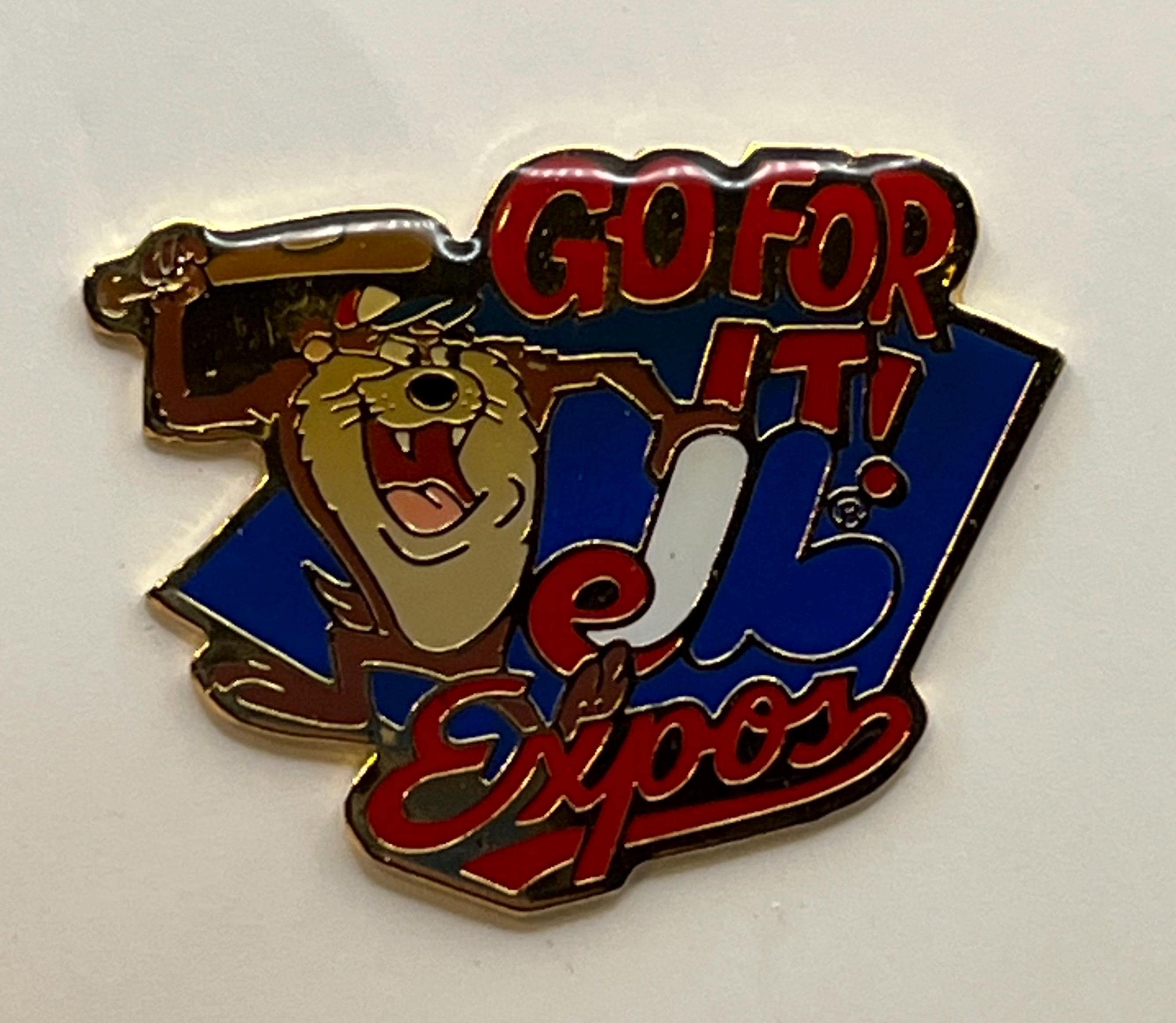 Montreal Expos Vintage 1992 Pin ~ Looney Tunes ~ Taz ~tasmanian
