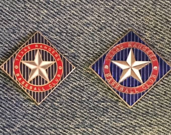 1994 Texas Rangers Pins ~ Lot of 2 ~ MLB ~ Baseball Club ~ by Peter David and C.P. & D.