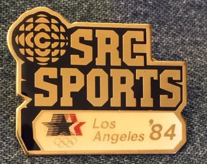 1984 SRC Sports Media Olympic Pin ~ '84 Los Angeles Summer Games