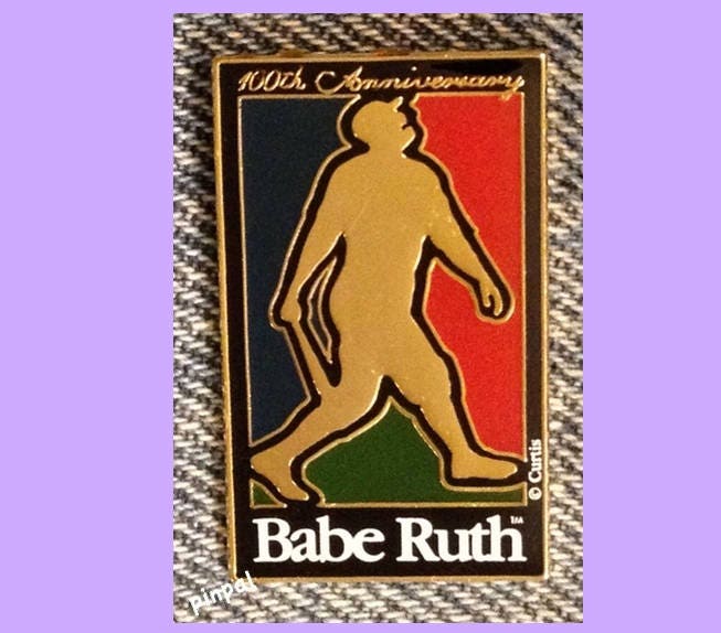 New York Yankees Babe Ruth jersey lapel pin-Bronx Bombers-Numbah 3