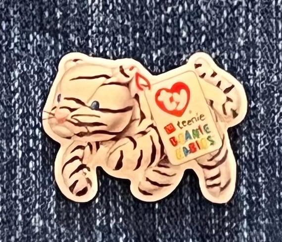 Blizz The Tiger ~ McDonald's Ty Teenie Beanie Babies Crew Pin ~ 2000 Vintage