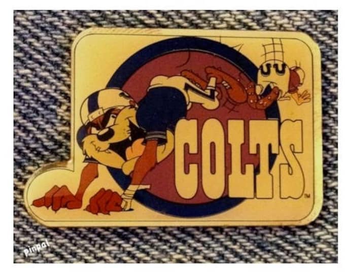 1992 Indianapolis Colts and Tasmanian Devil Pin ~ TAZ ~ NFL ~ Football ~ Vintage Looney Tunes