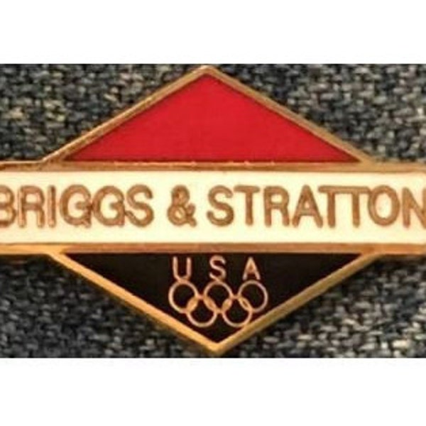 Briggs & Stratton Olympic Sponsor Pin ~ undated ~ from 1988 Calgary ~ Seoul Games ~ company Logo
