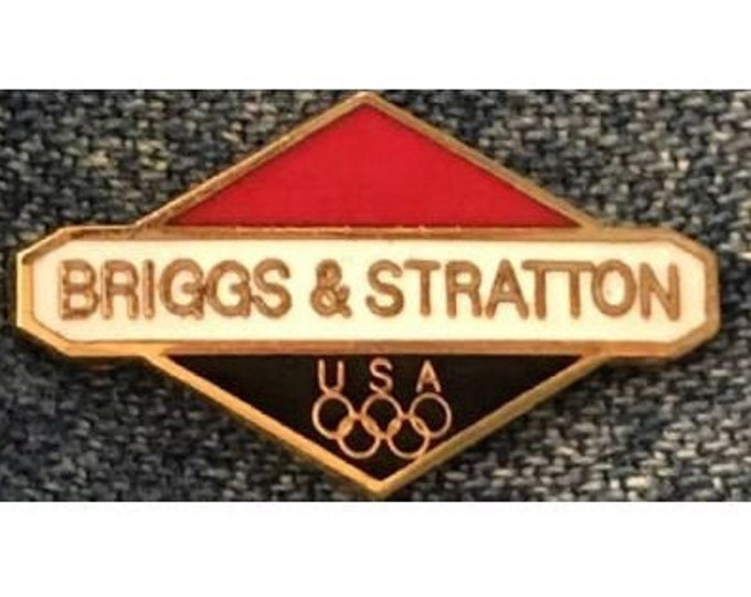 Briggs & Stratton Olympic Sponsor Pin ~ undated ~ from 1988 Calgary ~ Seoul Games ~ company Logo