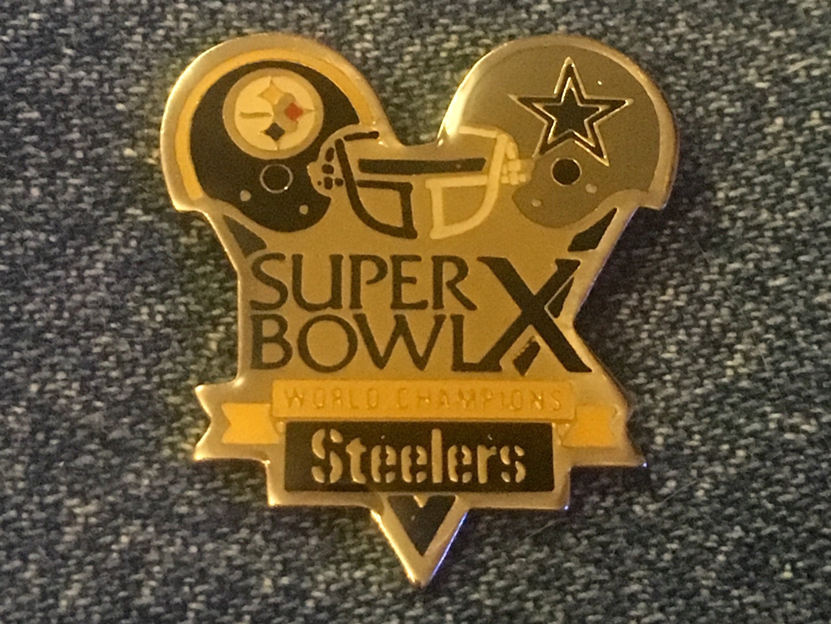 Pittsburgh Steelers Lapel Pin Super Bowl 10 X World Champions