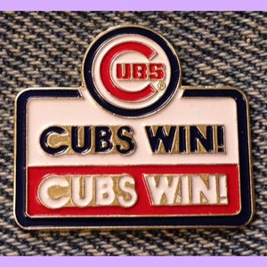 1991 Chicago Cubs Lapel Pin ~ Cubs Win ~ by C.P.&D. ~ MLB