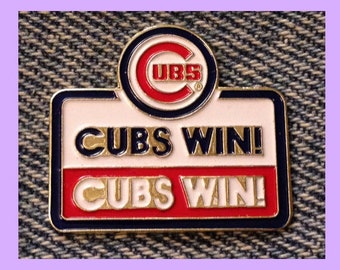 1991 Chicago Cubs Lapel Pin ~ Cubs Win ~ by C.P.&D. ~ MLB
