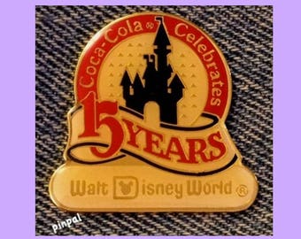 Coca-Cola Celebrates 15 Years Walt Disney World ~ WDW ~ LE ~ 1986 ~ Disney Pin