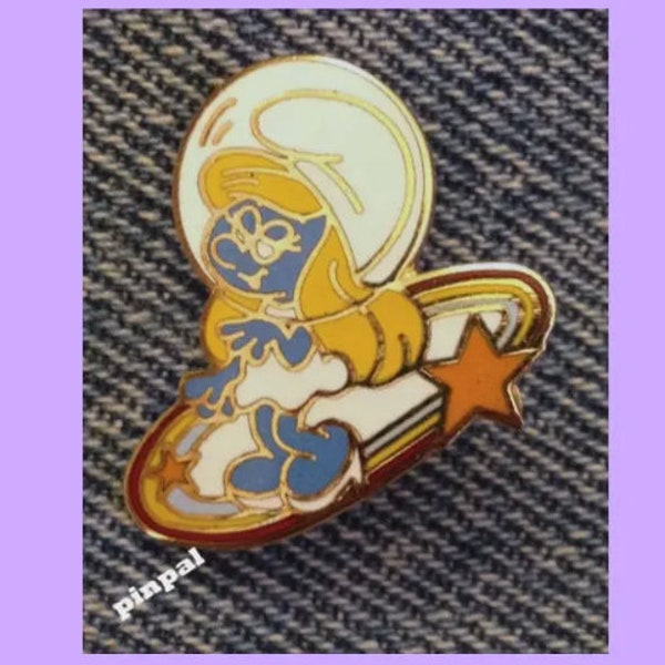 1979 Original Astro Smurfette ~ Vintage ~ Smurf Brooch Pin by Peyo~ On Original Card