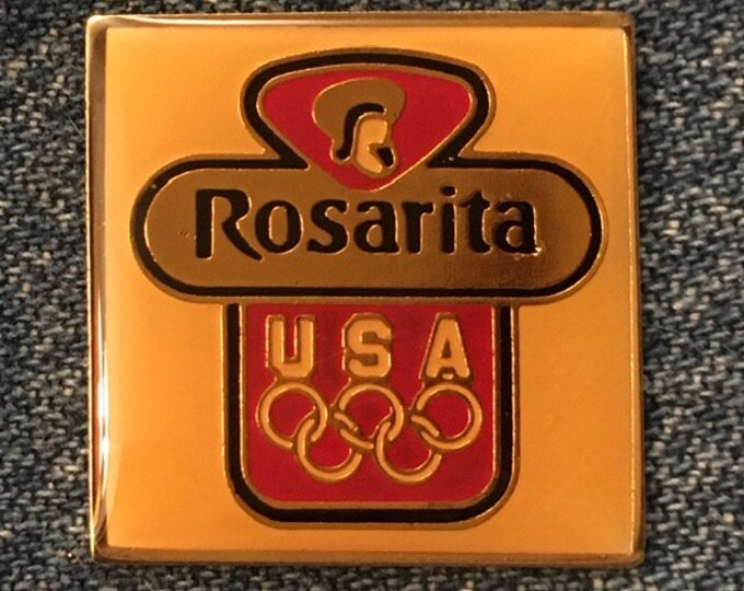 Olympic Pin ~ undated ~ 1988 Calgary & Seoul Games ~ USA Team Sponsor~Rosarita