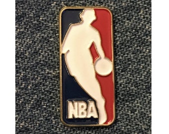 Vintage NBA Logo Lapel Pin ~ 1995 ~ by C. P. & D. ~ Jerry West ~ Lakers