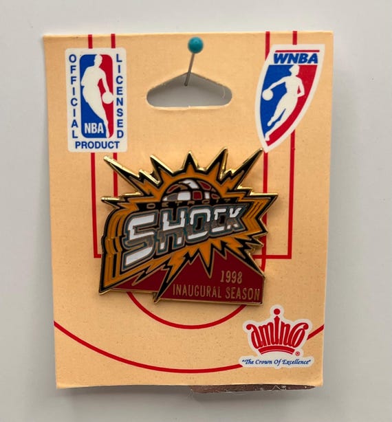 WNBA Detroit Shock サイン入り写真 Detroit Shock Vintage Pin ~ 1998 Inaugural Season ~ WNBA