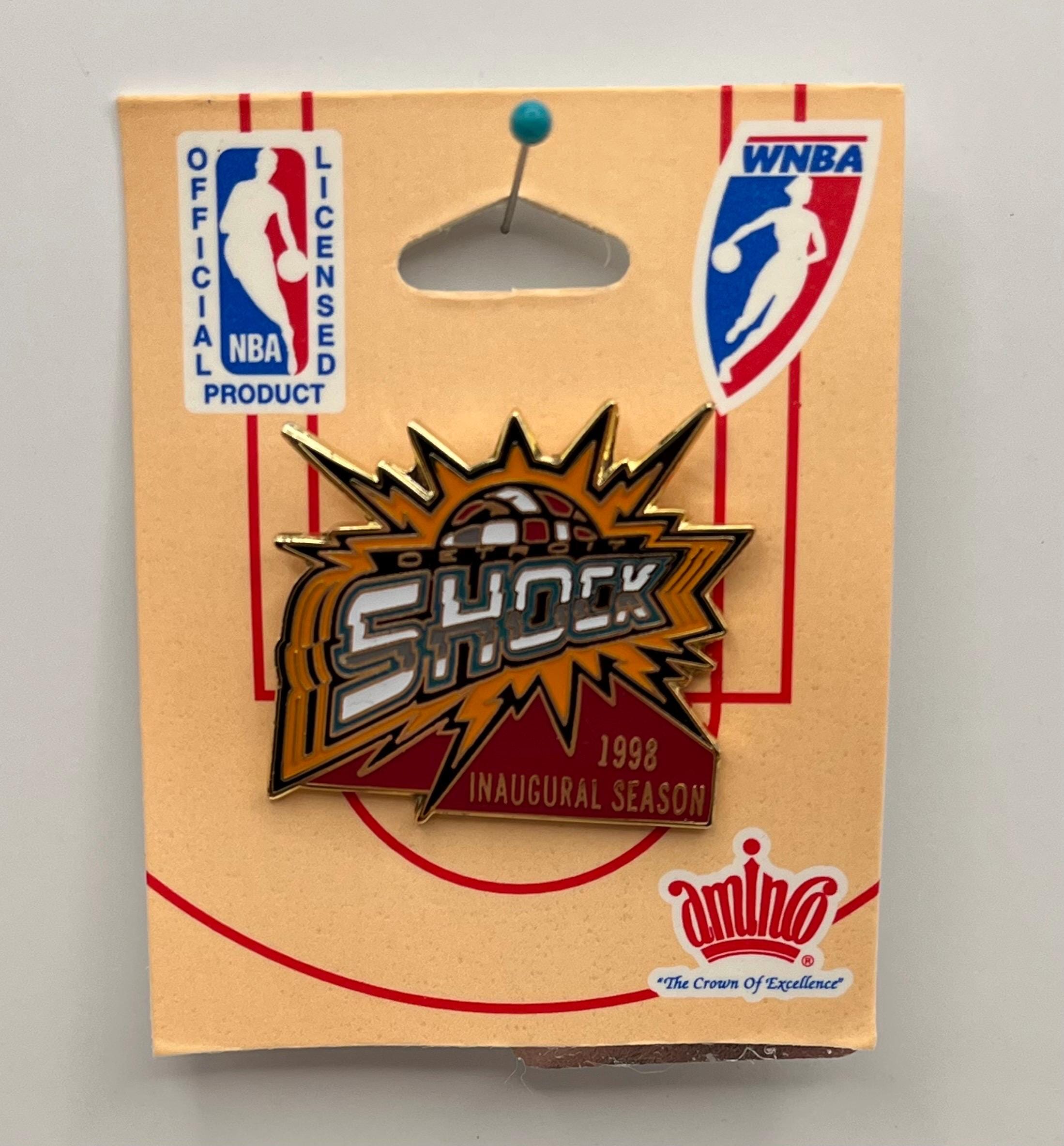 WNBA Detroit Shock サイン入り写真 Detroit Shock Vintage Pin ~ 1998 Inaugural Season ~ WNBA