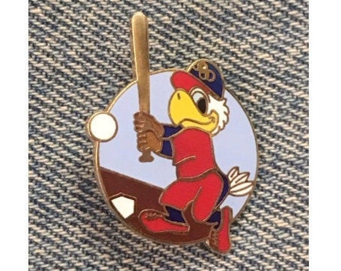 Baseball Olympic Brooch Pin ~ 1984 ~ Los Angeles ~ LA ~ Mascot ~ Sam the Eagle