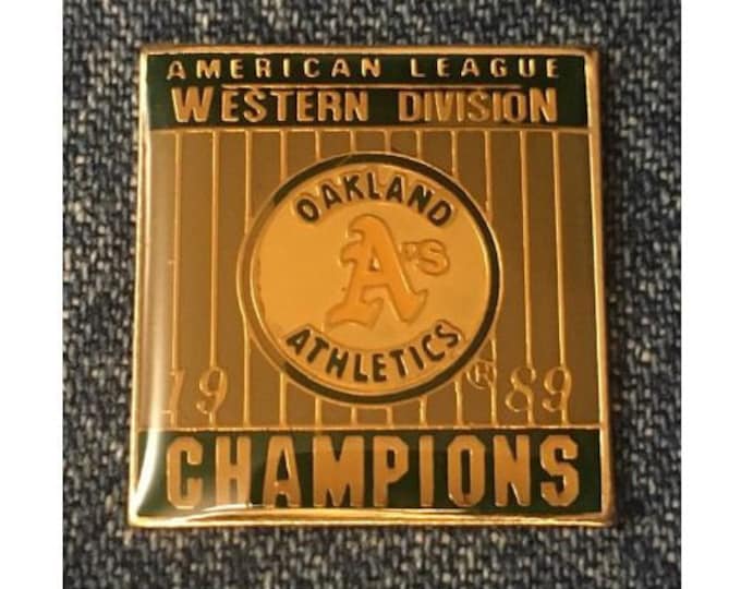 1989 Oakland Athletics Lapel Pin ~ MLB ~ American League Western Division Champions ~ USA ~ Baseball
