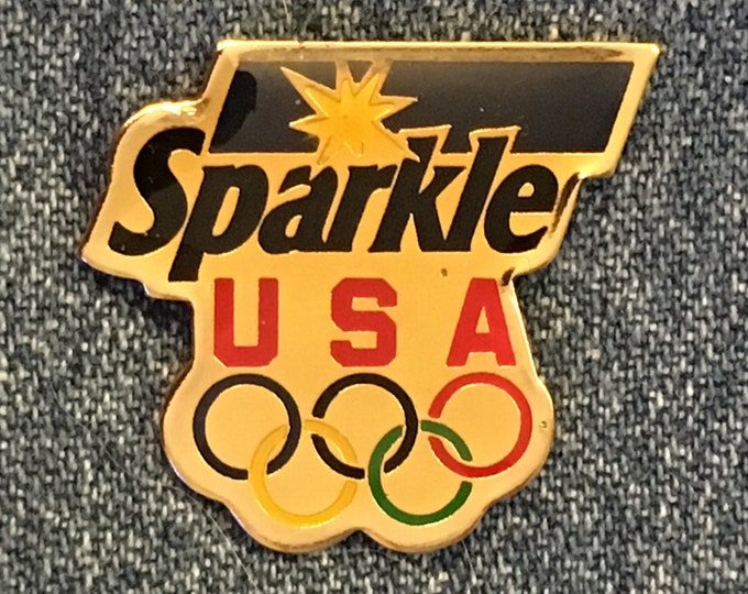 1992 Olympic Lapel Pin ~ USA Team Sponsor ~ Sparkle ~ by HoHo NYC