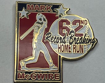 St. Louis Cardinals ~ Mark McGwire Vintage Pin ~ 62. rekordowy home run ~ MLB Baseball