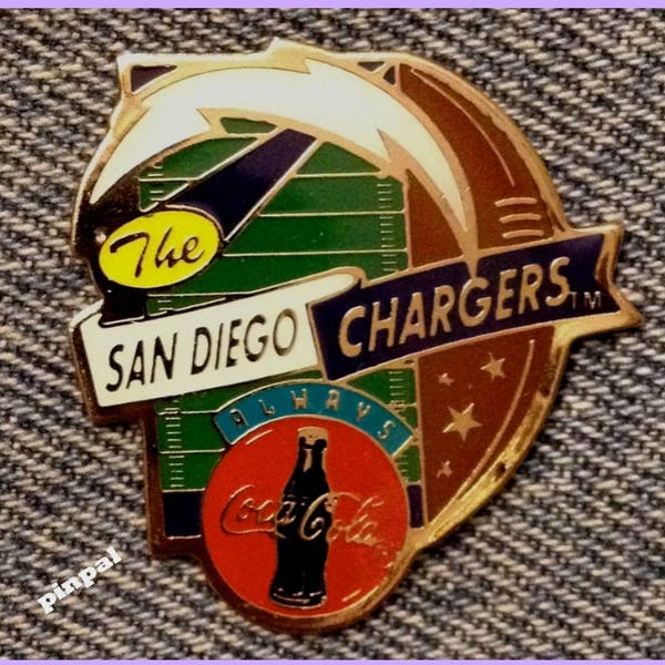 1994 San Diego Chargers Pin ~ NFL ~ Football ~ Coca Cola ~ Always Coke