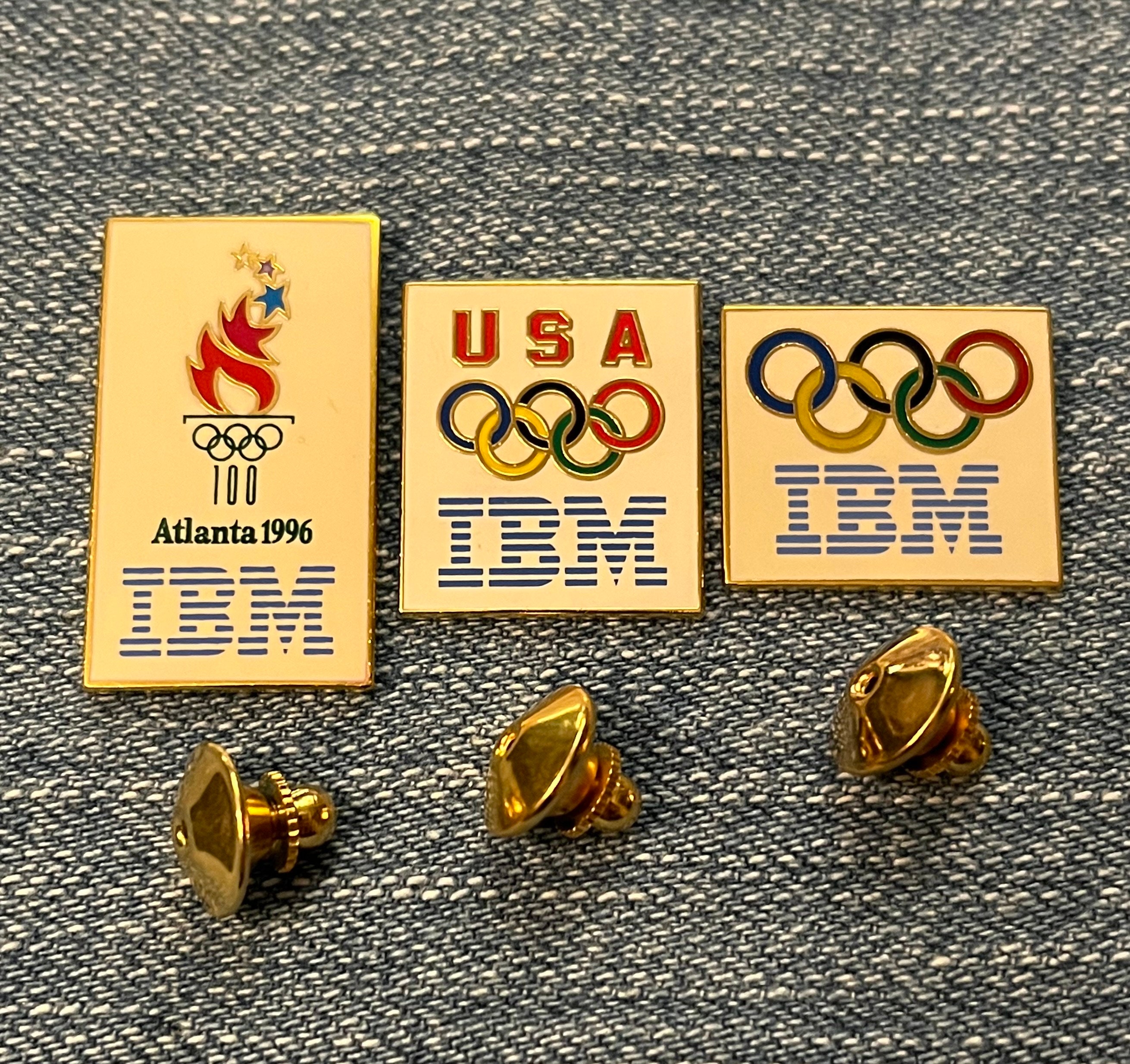 IBM オリンピック ピンバッジ 3 個セット ~ 1996 年アトランタ