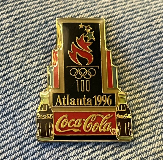 1996 Olympic Lapel Pin ~ Atlanta Summer Games ~ Sponsor ~ Coca