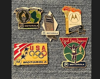 Set of 5 Motorola Pins ~ 1996 Atlanta Summer Games