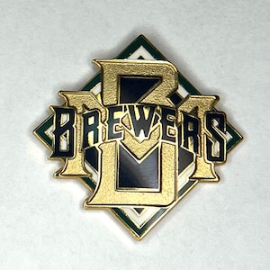 Milwaukee Brewers Lapel Pin ~ MLB ~ 1996 Vintage by Aminco ~ On Card in Original Packaging