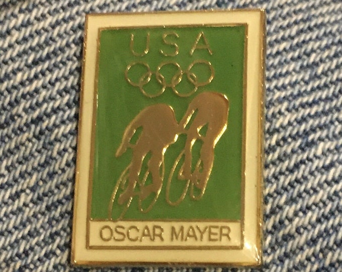 Cycling Olympic Pin ~ 1992 USA Team Sponsor ~ Oscar Myer