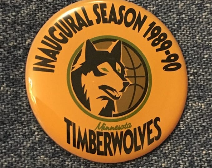 Minnesota Timberwolves Pin ~ Round ~ Inaugural Season 1989-90 ~ NBA ~ Basketball by C.P. & D.