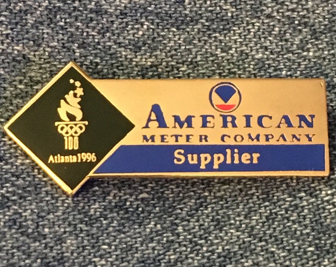 1996 Olympic Lapel Pin ~ Official Supplier ~ Sponsor ~ American Meter Company