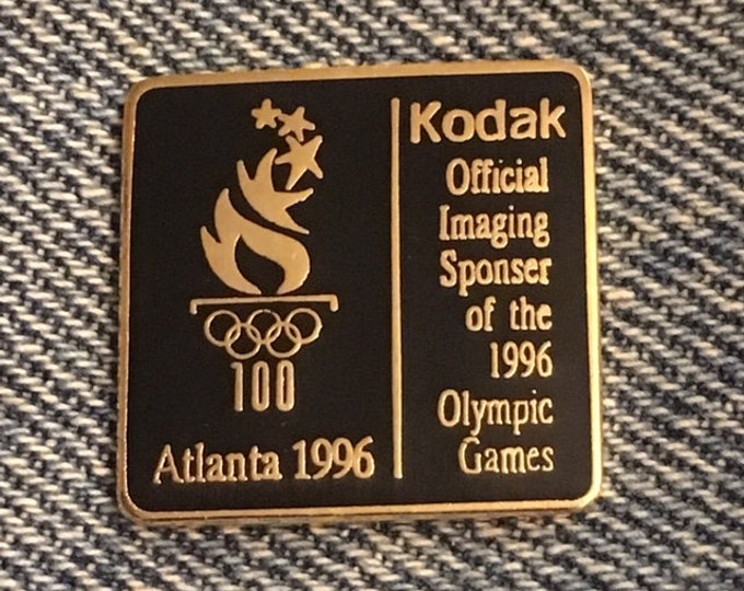 1996 Olympic Lapel Pin ~ Kodak ~ Official Sponsor Atlanta Summer Games ~ Image 6 of 9