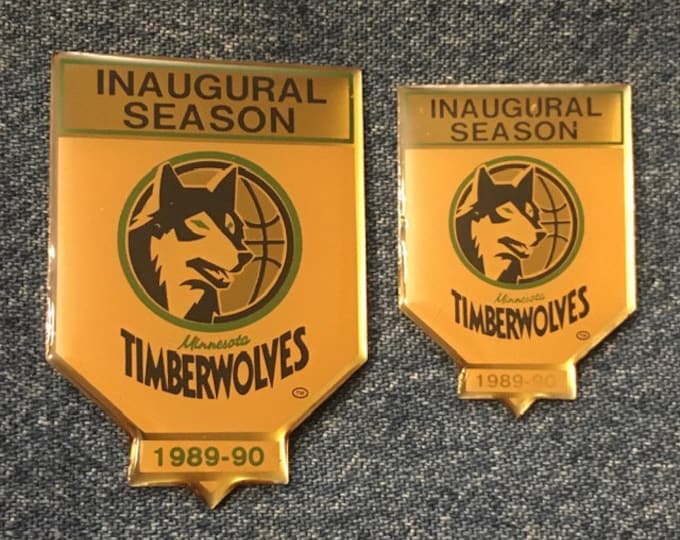 Minnesota Timberwolves Pin ~ Lot of 2 ~ Inaugural Season 1989-90 ~ NBA ~ Basketball