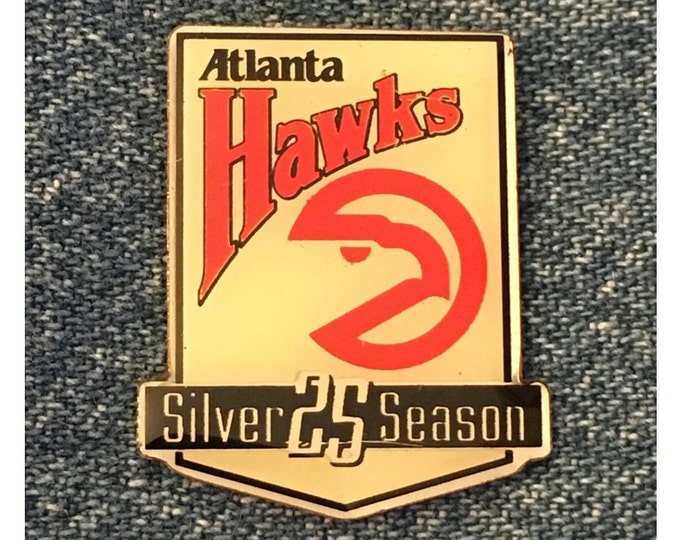 1992 Atlanta Hawks Pin ~ Silver 25 Season ~ NBA ~ Basketball ~ Official Licensed ~ CP & D