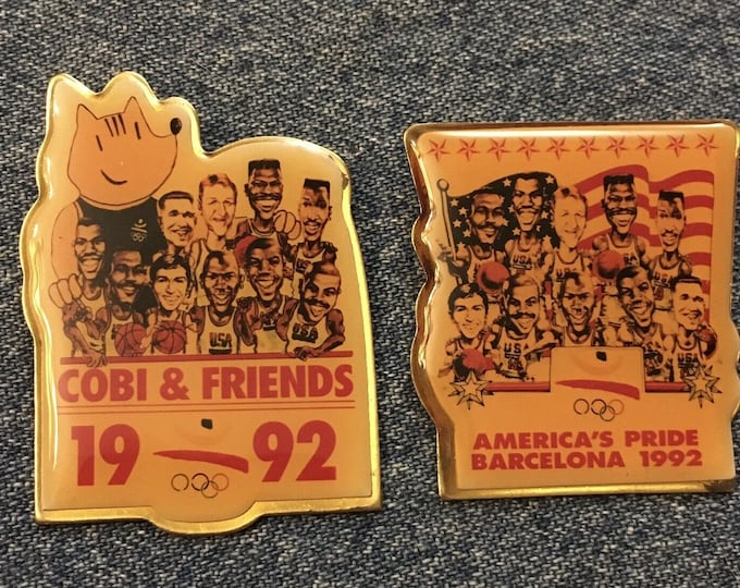 1992 Barcelona Olympic Dream Team ~ Lot of 2 ~ Basketball Collection Set ~ Mascot Cobi & Friends