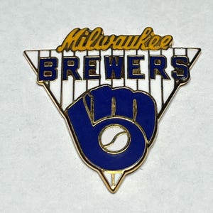 Milwaukee Brewers 1988 Vintage Lapel Pin ~ MLB ~ Baseball Glove ~ Major League Baseball