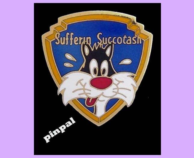 WB Looney Tunes Brooch Pin ~ Sylvester the Cat by Pinnacle Designs ~ 1989 vintage
