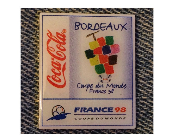 1998 World Cup Soccer Pin ~ Stadium City ~ Bordeaux ~ Sponsor~Coca Cola~Coke