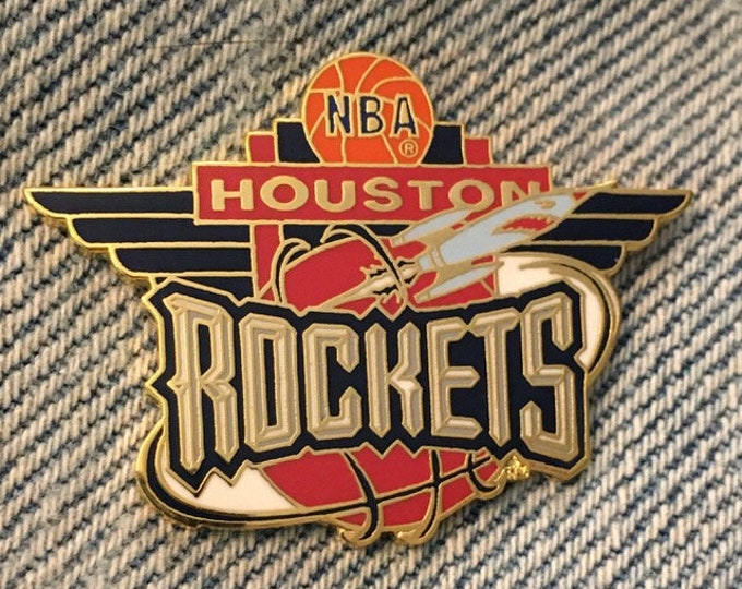 1995 Houston Rockets Pin ~ NBA ~ Basketball ~ Official Licensed by Peter David Inc.