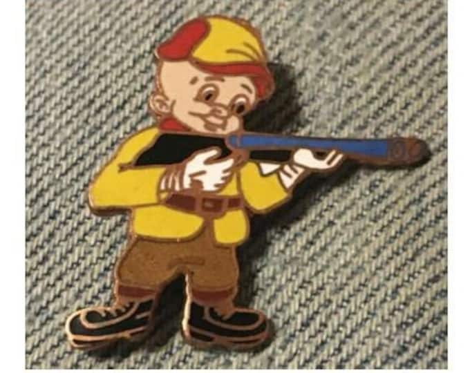 Elmer Fudd Cloisonne Brooch Pin ~ Hunting Wabbits ~ Looney Tunes ~ WB ~ 80's vintage