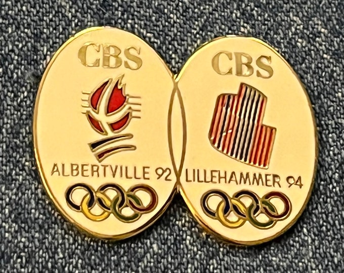 CBS Olympic Media Bridge Pin ~ 1992 Albertville ~ 1994 Lillehammer ~ LE #2256 by HoHo NYC