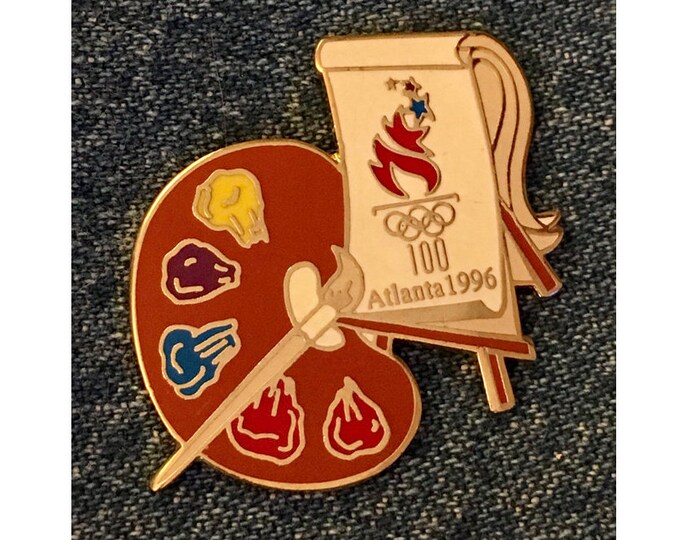 1996 Olympic Lapel Pin ~ Artists Tools ~ Atlanta Summer Games