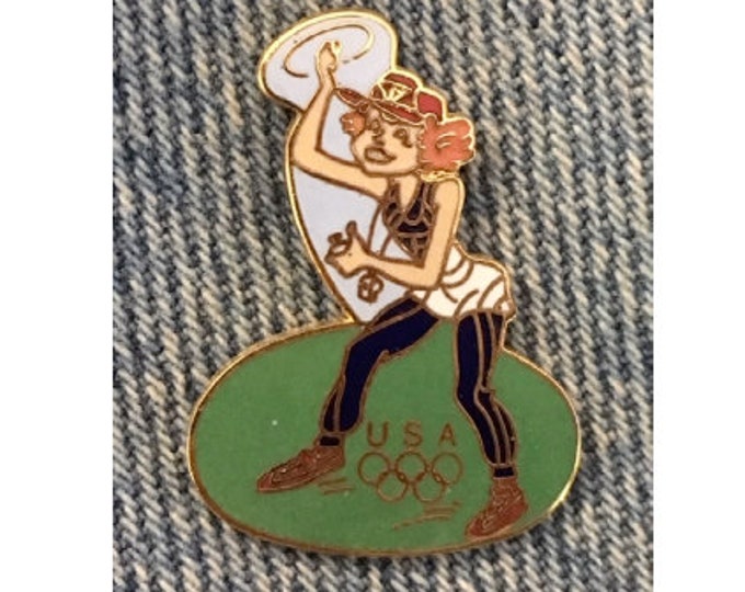 1988 Seoul Olympic Pin ~ Hanna-Barbera Character: Coach Betty Bennett (Image 1 of 2) from Olympikids Collection