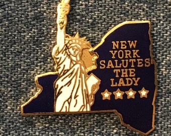 Statue of Liberty Pin ~ New York Salutes the Lady ~ 1986-1996 Centennial by Pinnacle Designs