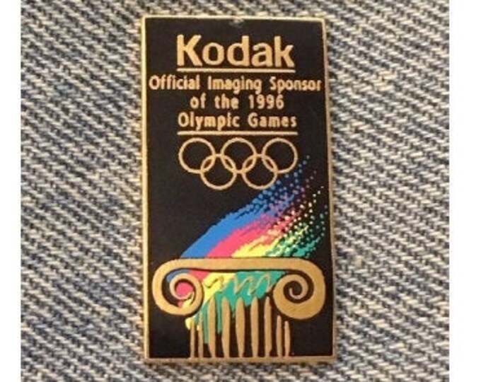 1996 Olympic Lapel Pin ~ Kodak ~ Official Sponsor Atlanta Summer Games ~ Image 8 of 9