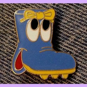 1977 Vintage Hiking Boot Brooch Pin from Happy Face Collection ~ Cloisonne by H & T