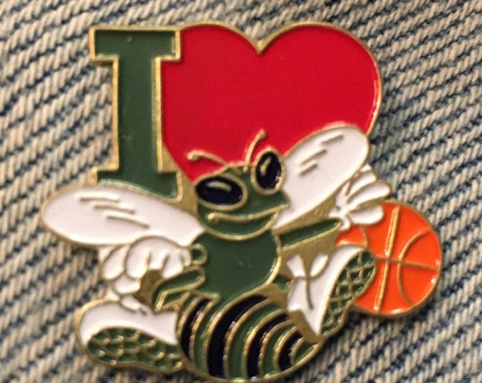 I Love Hornets Pin ~ NBA ~ Charlotte ~ Vintage 1994 by Imprinted Products