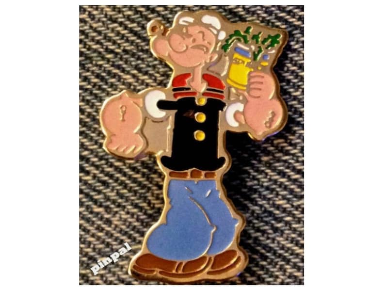 J Wellington Wimpy Brooch Pin~Eating a Hamburger ~80/'s vintage by King Features