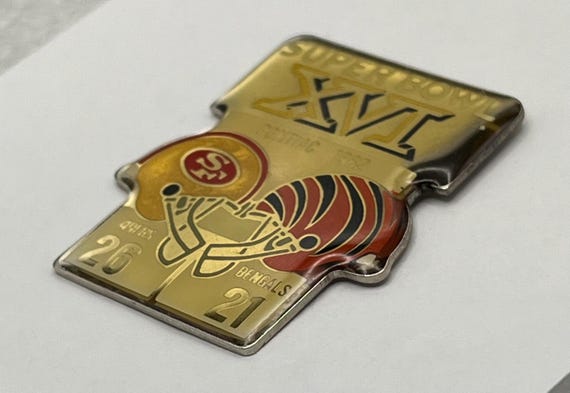 Super Bowl XVI Lapel Pin ~ 16 ~ San Francisco 49ers World